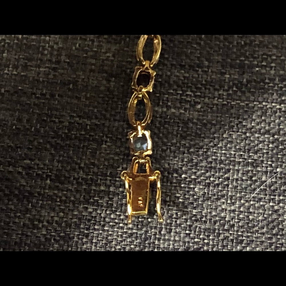 925 gold Vermeil Tennis Bracelet Multi Colored stones. B8 - Picture 5 of 6